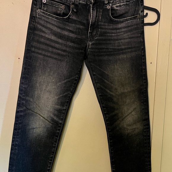 R13 Faded Black Slim Jeans
